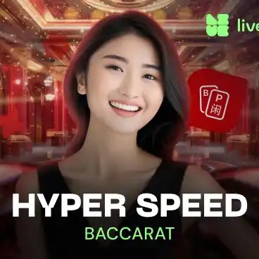 Hyper Speed Baccarat logo by Evolution at Dazard Casino